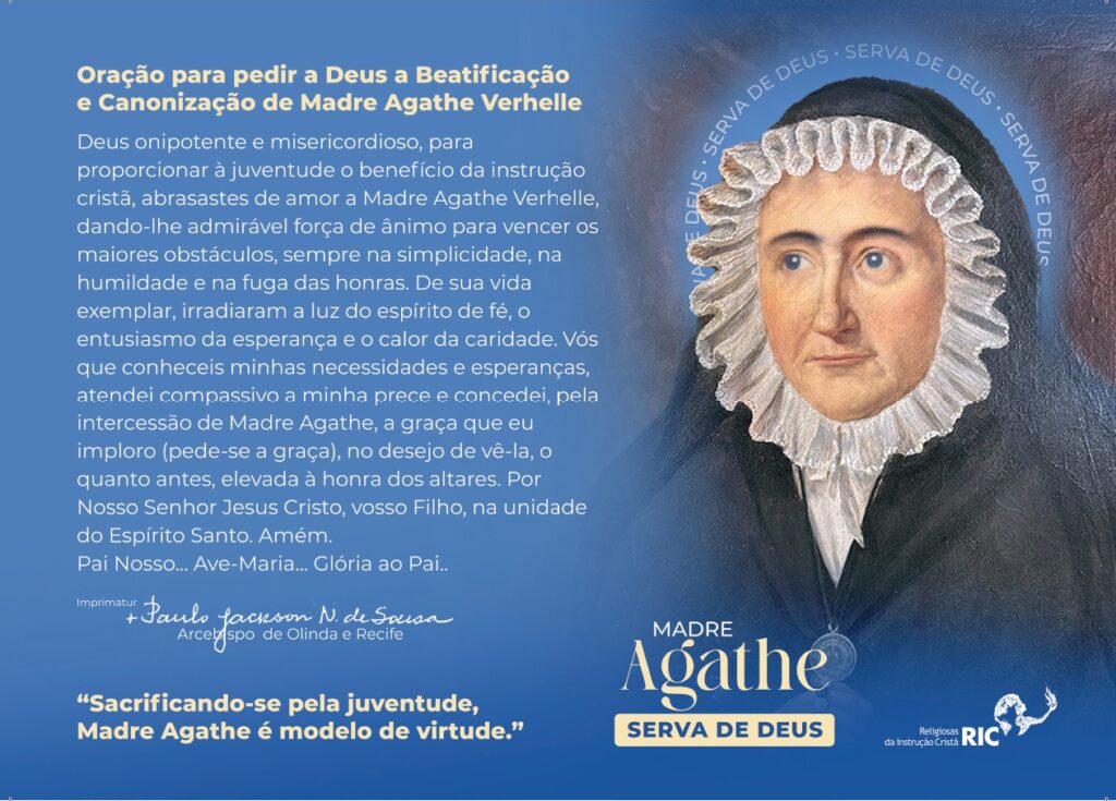 Oração para Pedir a Deus a Beatificação e Canonização da Serva de Deus Madre Agathe Verhelle
